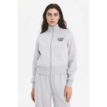 DeFacto Loose Fit Baskılı Fermuarlı Sweatshirt G8117AX26SP