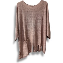 Kadın Oversize Merserize Triko Bluz | Salaş Tunik | 38-52 Beden Uyumlu