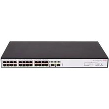H3C S1600V2-26P-HPWR 24 24 Port 10/100/1000 24 Port Poe 2 x Sfp 370 Watt Yonetılebılır Rack Mount Swıtch