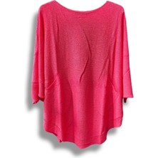 Merserize Triko Oversize Bluz - 38-52 Beden Uyumlu - Salaş Kazak