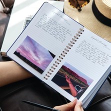 Skygo 12,5 x 18 cm Spiralli Sert Kapak Lastikli Seyahat Defteri - Lacivert