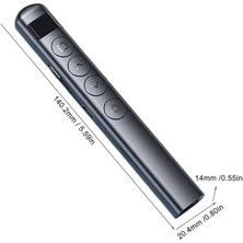 Skygo Dijital Ekranlı Şarjlı Lazer Sunum Kumandası Şarj Göstergeli Lazer Powerpoint Laser Pointer Slayt Atlatıcı
