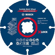 Skygo 1x Expert Carbide Multi Wheel X-Lock Kesici Diskler (Sert Ahşap, Çivili Ahşap, Plastik, Alçıpan Panel, Ø 115 Mm, Aksesuar Küçük Avuç Taşlama Makinesi)