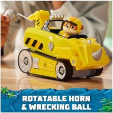 Skygo Paw Patrol Jungle Pups Rubble Figürlü Gergedan Aracı (Temel Araç), 3 Yaşından Büyük Çocuklar Için Oyuncak