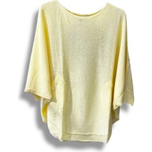 Merserize Triko Oversize Bluz - 38-52 Beden Uyumlu - Salaş Kazak