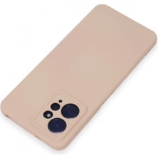 Marsilyan Xiaomi Redmi Note 12 4g Kılıf Nano Içi Kadife Silikon - Pudra