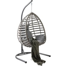 Capri Swing - Gümbet - Tek Kişilik Rattan Bahçe Balkon Salıncağı