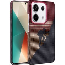 Redmi Note 13 Pro 4g Ultra Ince Magsafe Destekli Şık Karbon Görünümlü Premium Kapak- Kırmızı