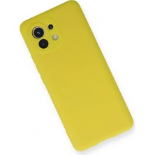 Marsilyan Xiaomi Mi 11 Kılıf Nano Içi Kadife Silikon - Sarı