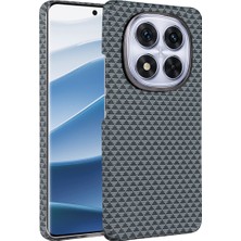 Mobify Redmi Note 14 Pro Plus Kılıf Ince Yapılı ve Karbon Görünümlü Şık Sert Magg Premium Kapak- Gri