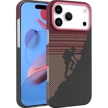 Royal Case iPhone 17 Pro Max Kılf Ince Yapıı Şık Sert Karbon Magsafe Görünümlü Premium Kapak Ryc/vega Magsafe- Kırmızı