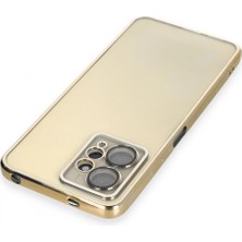 Marsilyan Xiaomi Redmi Note 12 4g Kılıf Razer Lensli Silikon - Gold