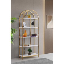 Sweet Home Masa Sandalye Metal Kitaplık 5 Raflı Ev Ofis Rafı Dosya Kitap Rafı