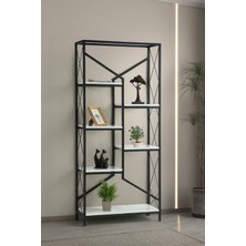 Sweet Home Masa Sandalye Vega Metal Kitaplık 6 Raflı Ev Ofis Rafı Dosya Kitap Rafı