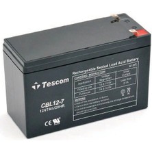 Butik Tescom Combatt CBL12-7 12V 7AH Bakımsız  Kuru Akü. Ups Için Uygundur. (100012589)(1923)