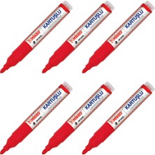 Mikro Kartuşlu Beyaz Tahta Kalemi Kırmızı 6lı 358002