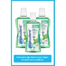 Prokudent Ağız Bakım Suyu 3X500 ml Yoğun Ferahlık Verici Nane Aromalı Antibakteriyel Etki