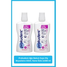 Prokudent Ağız Bakım Suyu Diş Beyazlatıcı Etkili, Nane Özlü 2X500 ml