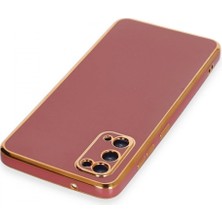 Marsilyan Samsung Galaxy S20 Kılıf Volet Silikon - Kırmızı