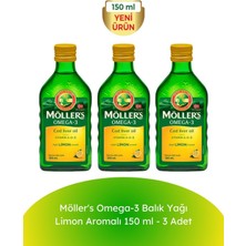Möller's Möllers Omega-3 Cod Liver Oil Limon Aromalı 150 ml