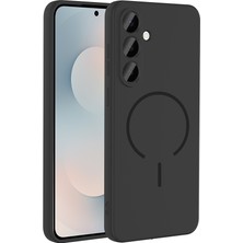 Maks Technology Galaxy S24 Fe Kılıf M-Safe Şarj Özellikli Mkst Meta Kapak - Siyah