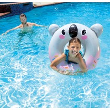 intex Koala  Basklı Simit +8 Yaş Yüzme Simidi Havuz Deniz Şişme Yüzücü  Sea Ring Pool