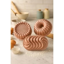 ChefTime 3'lü Rose Dilim&tart&baton Kek Kalıbı