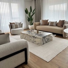 Adomar Marble Menekşe Küp Orta Sehpa