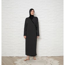 Madame Clara Yandan Bağlamalı Kadın Mevsimlik Namaz Elbisesi, Terletmeyen Namaz Kıyafeti, Dökümlü Ferace