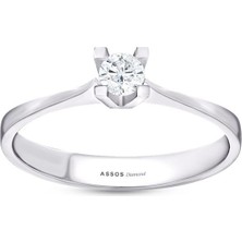 Assos Pırlanta 0.25 Karat Pırlanta Tektaş Yüzük