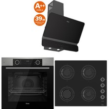 Ferre Mega Plus Serisi 3'lü Cam Ankastre Set (XE63MI-CS205-D080SA)