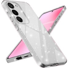 Nezih Case Samsung Galaxy S25 Fe Uyumlu Kamera Korumalı Simli Işıltılı Renkli Parlak Koton Kılıf