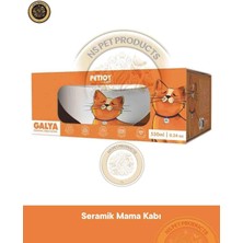 M-Pets Galya Seramik Kedi ve Köpek Mama Kabı Orange Turuncu 550 ml