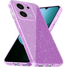 Nezih Case Redmi 15C Uyumlu Kamera Korumalı Simli Işıltılı Renkli Parlak Koton Kılıf