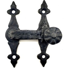 Zenvia Antika Tarz Dekoratif Pirinç Kapı, Pencere Mandalı - 82X65 Mm, Oksit ZNV2025