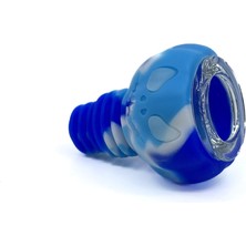 Pipsan 14MM18MM Uyumlu Silikon Yedek Pipo Haznesi - Kırılmaz Tasarım (Cam Elekli Iç Hazne) - Mavi