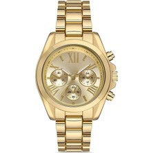 Zenvia Zarif ve Şık Özel Tasarım Roma Rakam Detaylı  Metal Bayan Kol Saati (Gold) ZNV2025