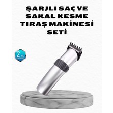 Zenvia Profesyonel Şarjlı Saç ve Sakal Kesme Makinesi – Paslanmaz Çelik Bıçaklı, Ergonomik