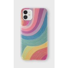 Lelia iPhone 11 Uyumlu Baskılı Şeffaf Telefon Kılıfı | Koleksiyon: Colorwave Flux