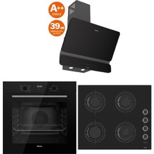 Ferre Mega Plus Serisi 3'lü Cam Ankastre Set (QBL63CS-CS205-D080SA)