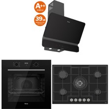 Ferre Mega Plus Serisi 3'lü Cam Ankastre Set (QBL63CS-ED035-D080SA)