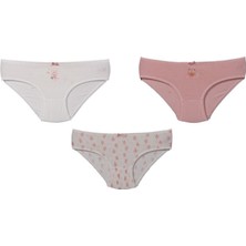 Koza Kız Çocuk 3'lü Sevimli Fare Desenli Slip