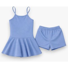 My Kids Wear Kız Çocuk Garson Mayo Elbiseli Şortlu 2’li Takım 12420