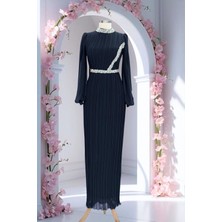 Amine Hüma Sima Abiye Elbise Siyah