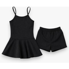 My Kids Wear Kız Çocuk Garson Mayo Elbiseli Şortlu 2’li Takım 12416