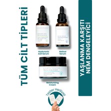 Glowmolecules Yaşlanma Karşıtı Nem Dengeleyici 3'lü Set: Retinol & Hyaluronic Asit & Nemlendirici Krem