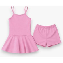 My Kids Wear Kız Çocuk Garson Mayo Elbiseli Şortlu 2’li Takım 12418