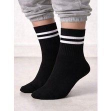 Saby Çizgili Soket Çorap – 5'li - Pamuklu, Dikişsiz, Terletmeyen, Spor ve Günlük Kullanım