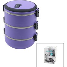 Selfbuysell Lila  3lü Sefer Tası Saklama Kabı 1.8lt (5324)