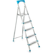 Selfbuysell 4+1basamaklı Metal Merdiven Y: 105CM - 120KG.TAŞIMA Kapasitesi (5324)